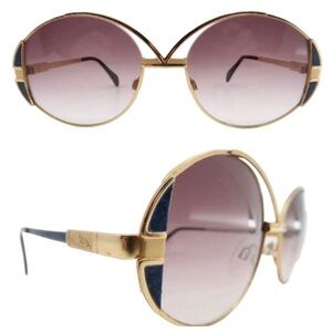 1980’s CAZAL Iconic Sunglasses in Gold Metal, Made in West Germany, Unisex